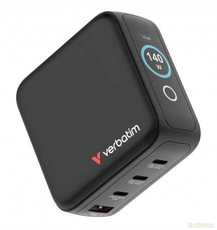 Verbatim - Mini GaN Charger 4-port 140W with Display