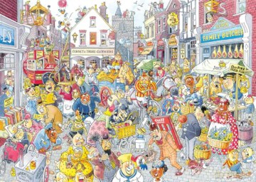 Wasgij Retro Destiny 10 - High Street Hassle! (1000 pieces) [PUZZLE]