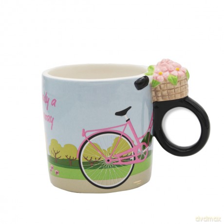 Winkee - City Bike Mug - Pink, Blue, Green