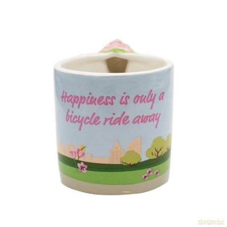 Winkee - City Bike Mug - Pink, Blue, Green