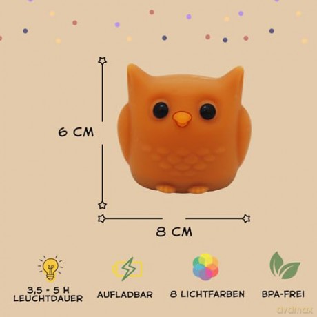 Winkee - Tiny Night Light Table Lamp - Orange - Petite