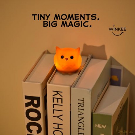 Winkee - Tiny Night Light Table Lamp - Orange - Petite