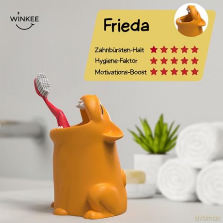 Winkee - Toothbrush Holder - Cat - Orange