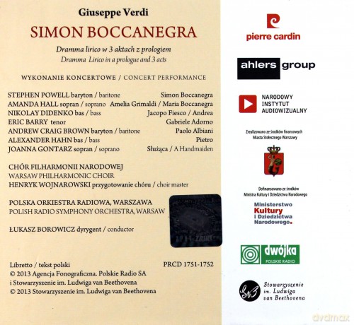 Giuseppe Verdi - Simon Boccanegra 2CD (Digipack + książeczka z pełnym librettem) [CD]