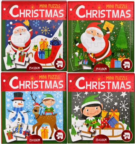XMAS Mini Puzzle Asst. (24 pcs.) (1318) [PUZZLE]