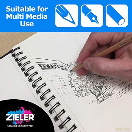 Zieler - Book A4 - Spiral Mixed Media - 150gsm (607290008)