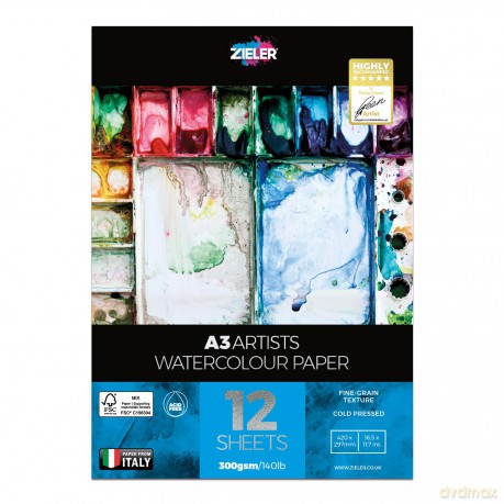 Zieler - Watercolour Pad - A3 (609290024)