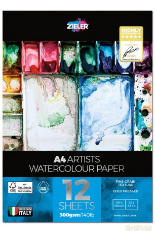 Zieler - Watercolour Pad - A4 (609290023)