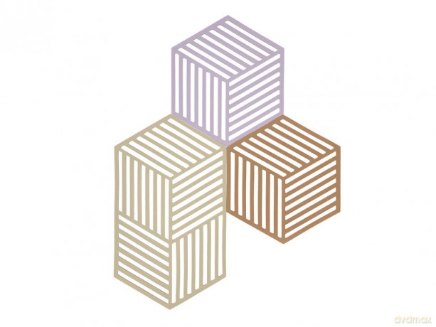 Zone Denmark - Hexagon Trivets - 3 Pieces - Lupine, Warm Sand, Light Terracotta