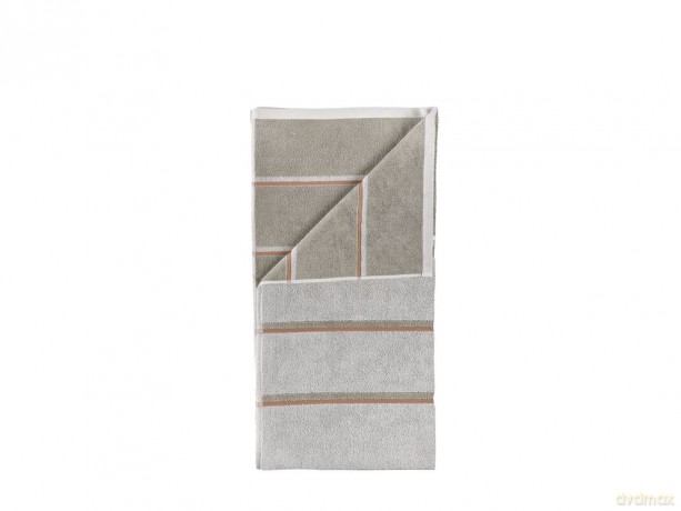 Zone Denmark - Sauna Bath Towel 140x70 cm - Soft Grey, Eucalyptus, Terracotta