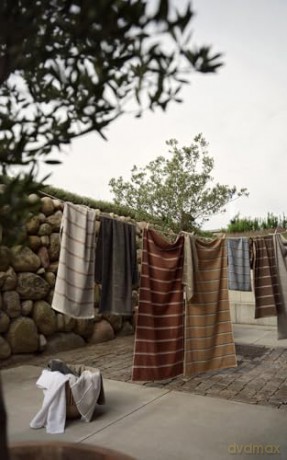 Zone Denmark - Sauna Towel 100x50 cm - Soft Grey, Eucalyptus, Terracotta
