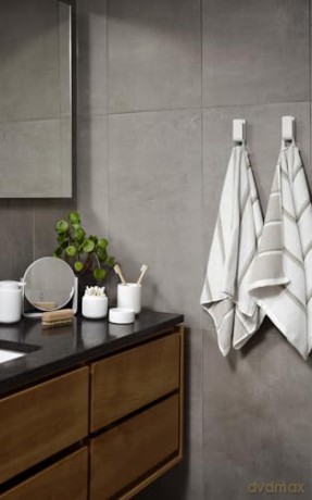 Zone Denmark - Sauna Towel 100x50 cm - White, Soft Grey, Eucalyptus