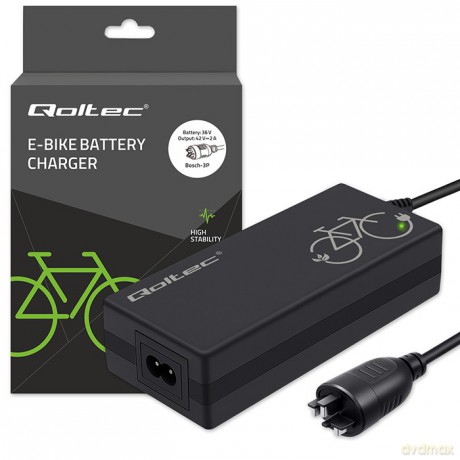 Ładowarka do roweru elektrycznego 36V | 42V | 2A | wtyczka Bosch 3Pin + kabel zasilający