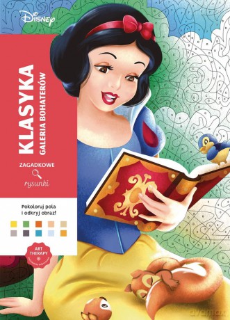 Galeria bohaterów. Disney. Klasyka. Zagadkowe rysunki. Kolorowanka antystresowa. Art therapy - Eugenie Varone [KSIĄŻKA]