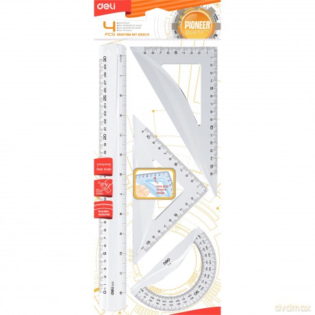 Zestaw geometryczny duży transparentny 4 elementy