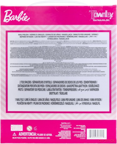 Barbie Zestaw do malowania paznokci 15 lakierów + pilnik Townley Girl