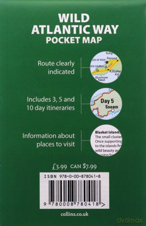 Wild Atlantic Way Pocket Map: The perfect way to explore Ireland's west coast - Collins Maps [KSIĄŻKA]