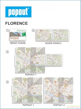 Florence PopOut Map: pocket size, pop up city map of Florence - PopOut Maps [KSIĄŻKA]