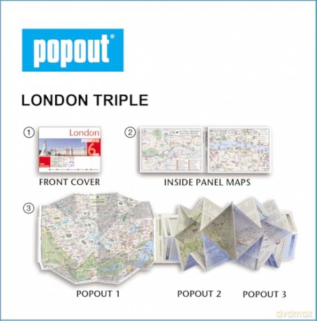 London PopOut Map: pop up city map and tube map of London - PopOut Maps [KSIĄŻKA]
