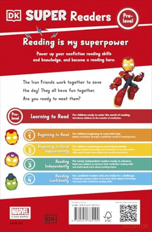 DK Super Reader Pre-Level Marvel Iron Man and His Awesome Friends Armour Up! [KSIĄŻKA]