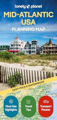 Lonely Planet Mid-Atlantic USA Planning Map - John Garry [KSIĄŻKA]