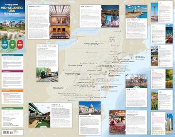 Lonely Planet Mid-Atlantic USA Planning Map - John Garry [KSIĄŻKA]