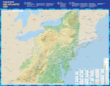 Lonely Planet Mid-Atlantic USA Planning Map - John Garry [KSIĄŻKA]