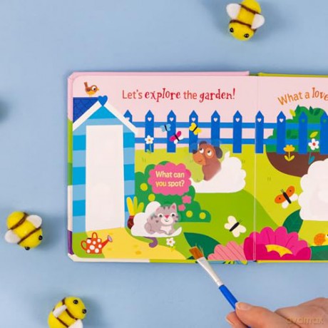 Magic Painting Book | Garden | Just Add Water | Mess-Free Colouring Board Book for Children [KSIĄŻKA]