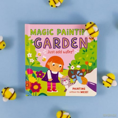 Magic Painting Book | Garden | Just Add Water | Mess-Free Colouring Board Book for Children [KSIĄŻKA]