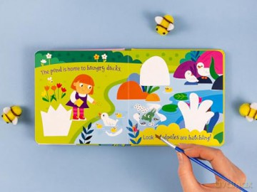 Magic Painting Book | Garden | Just Add Water | Mess-Free Colouring Board Book for Children [KSIĄŻKA]