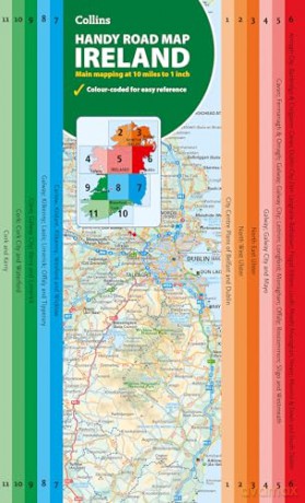 Map of Ireland Handy: Ideal for route planning (Collins Road Atlas) - Collins Maps [KSIĄŻKA]
