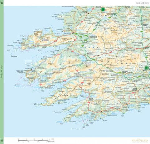 Map of Ireland Handy: Ideal for route planning (Collins Road Atlas) - Collins Maps [KSIĄŻKA]