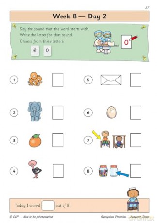 Reception Phonics Daily Practice Book: Autumn Term (CGP Reception Daily Workbooks) - CGP Books [KSIĄŻKA]