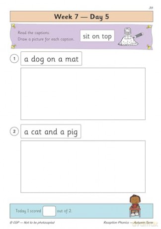 Reception Phonics Daily Practice Book: Autumn Term (CGP Reception Daily Workbooks) - CGP Books [KSIĄŻKA]