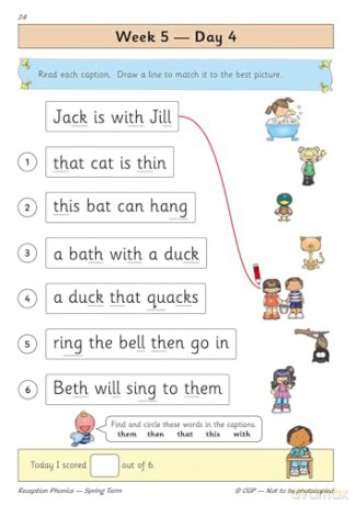 Reception Phonics Daily Practice Book: Spring Term (CGP Reception Daily Workbooks) - CGP Books [KSIĄŻKA]
