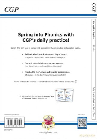 Reception Phonics Daily Practice Book: Spring Term (CGP Reception Daily Workbooks) - CGP Books [KSIĄŻKA]