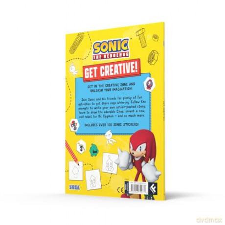 Sonic The Hedgehog Get Creative! Sticker Activity Book: Unleash your imagination with fun activities! Perfect kids gift for fans of the Sonic games, TV shows and films - Sonic the Hedgehog [KSIĄŻKA]