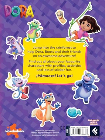 Dora Sticker Adventure Book: a fun sticker book for children age 3-5 based on the Nickelodeon TV series. With over 90 stickers! NEW for 2026. - DORA [KSIĄŻKA]