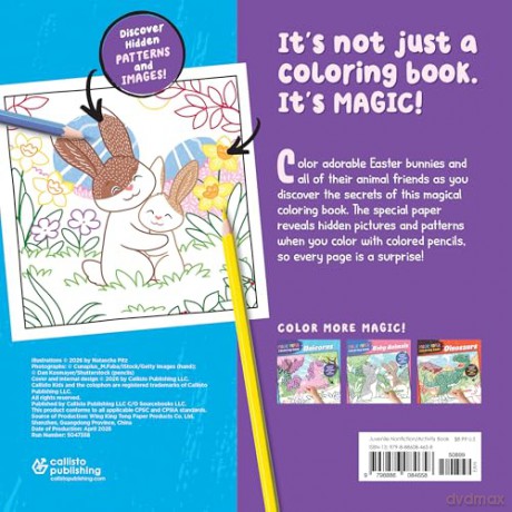 Magic Paper Coloring Book: Easter Bunny and Friends: Discover Hidden Patterns and Images! - Natascha Pitz [KSIĄŻKA]