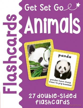 Animals Flashcards: Fun and educational animal flashcards for toddlers and early readers ages 3+ (Get Set Go) - Miles Kelly [KSIĄŻKA]