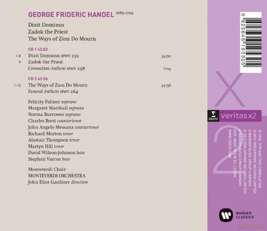 John Eliot Gardiner Monteverdi Choir: Dixit Dominus; The Ways Of Zion Do Mourn [2CD]