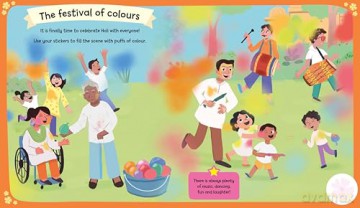 Happy Holi Sticker Activity Book: the perfect Holi gift for kids with over 400 stickers! (Celebration Sticker Activity Book - Campbell) - Campbell Books [KSIĄŻKA]