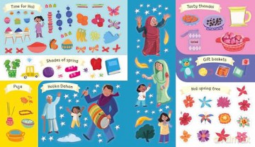 Happy Holi Sticker Activity Book: the perfect Holi gift for kids with over 400 stickers! (Celebration Sticker Activity Book - Campbell) - Campbell Books [KSIĄŻKA]