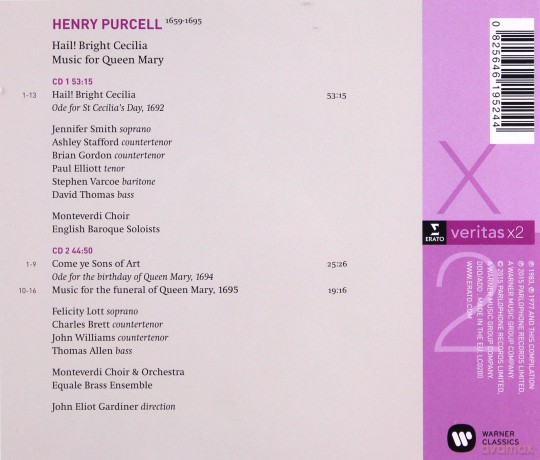 John Eliot Gardiner Monteverdi Choir: Hail! Bright Cecilia; Music For Queen Mary [2CD]
