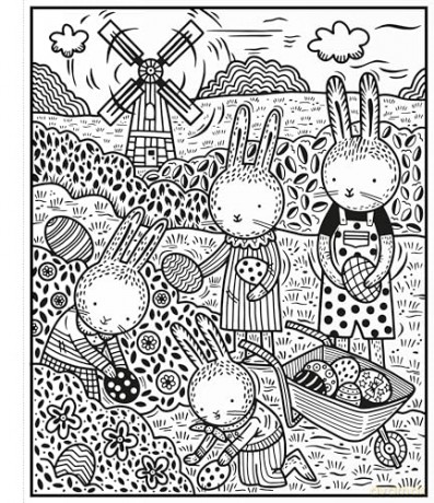 Easter Bunnies Magic Painting Book (Magic Painting Books) - Abigail Wheatley [KSIĄŻKA]