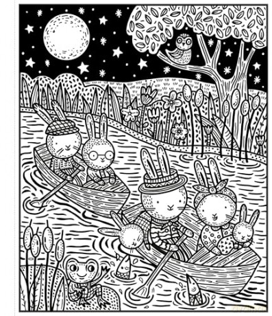 Easter Bunnies Magic Painting Book (Magic Painting Books) - Abigail Wheatley [KSIĄŻKA]