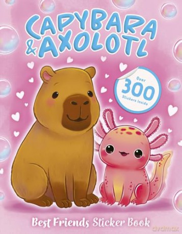 Best Friends Sticker Book: Capybara and Axolotl [KSIĄŻKA]