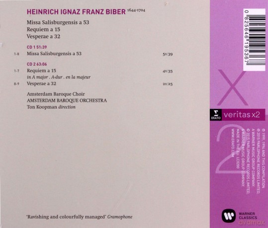 Ton Koopman Amsterdam Baroque Orchestra: Missa Salisburgensis Requiem A 15 [2CD]