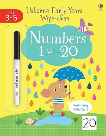 Early Years Wipe-Clean Numbers 1 to 20 (Usborne Early Years Wipe-clean) - Jessica Greenwell [KSIĄŻKA]
