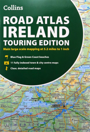 Road Atlas Ireland: Touring edition A4 Paperback (Collins Road Atlas) - Collins Maps [KSIĄŻKA]